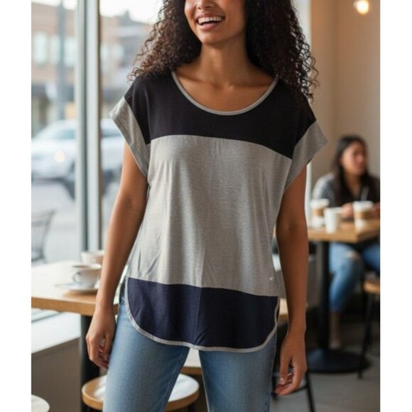 Champion Womens Mesh Panel Colorblock Top Size M - Picture 1 of 8